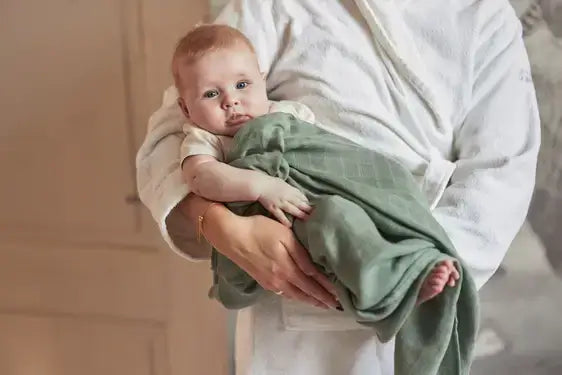 Swaddle Bamboo Muslin 115x115cm - Ash Green - 2 Pack - Petitpyla